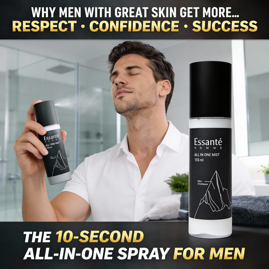Essanté, All-In-One mist, 1 complete skin care at 1 bottle, toner + serum + moisturizer. Smart skincare for modern men