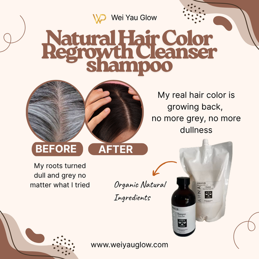 (BEST SELLER) BYE GREY HAIR: Organic to REGROW natural Hair Color, anti Hair-Loss Shampoo
