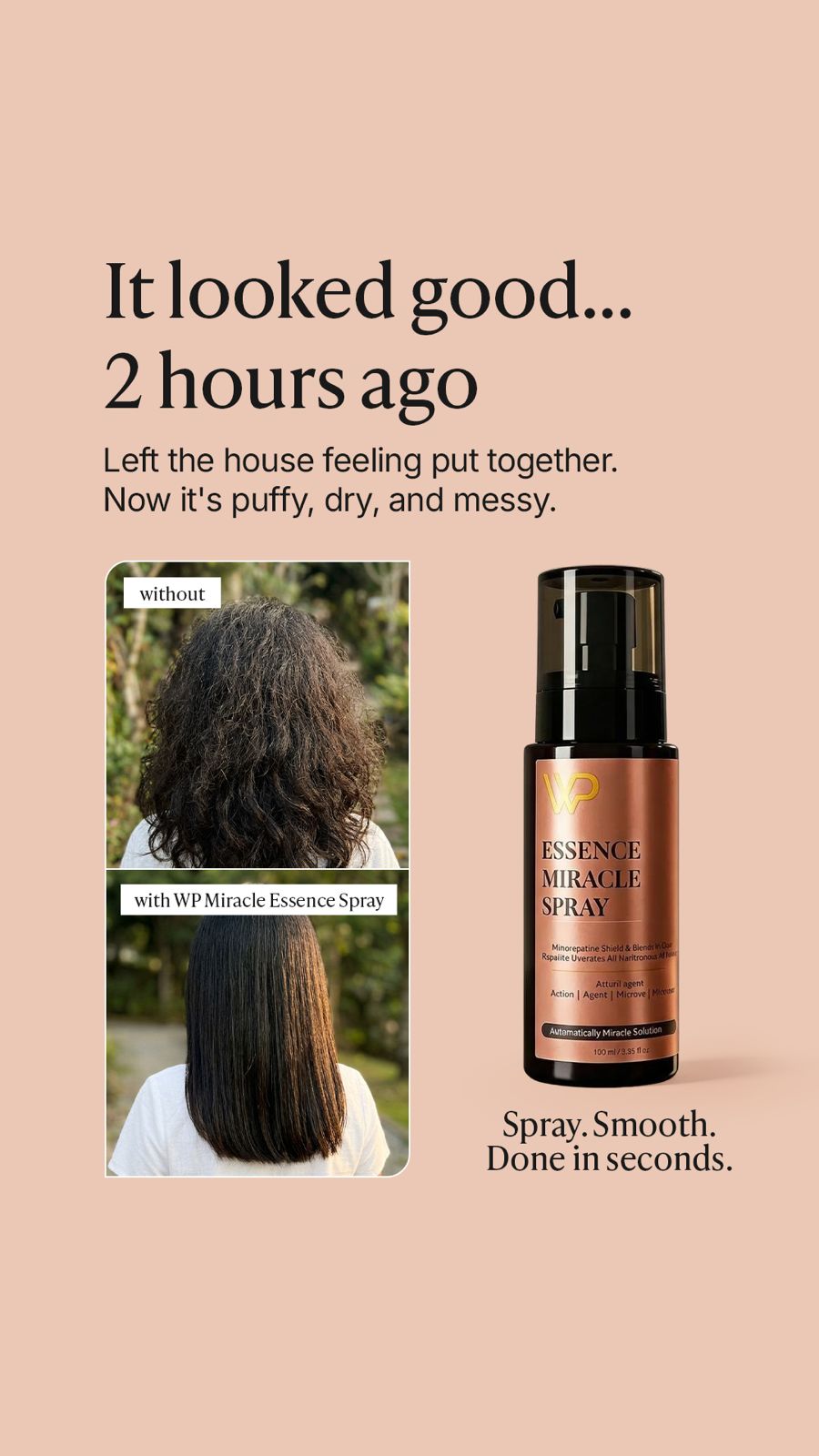 Express Bundle Pack -  2 x Hair Serum Spray for Dry & Frizzy Hair | WP Miracle Essence | Instant Repair, Shine & Heat Protection (120 ml)